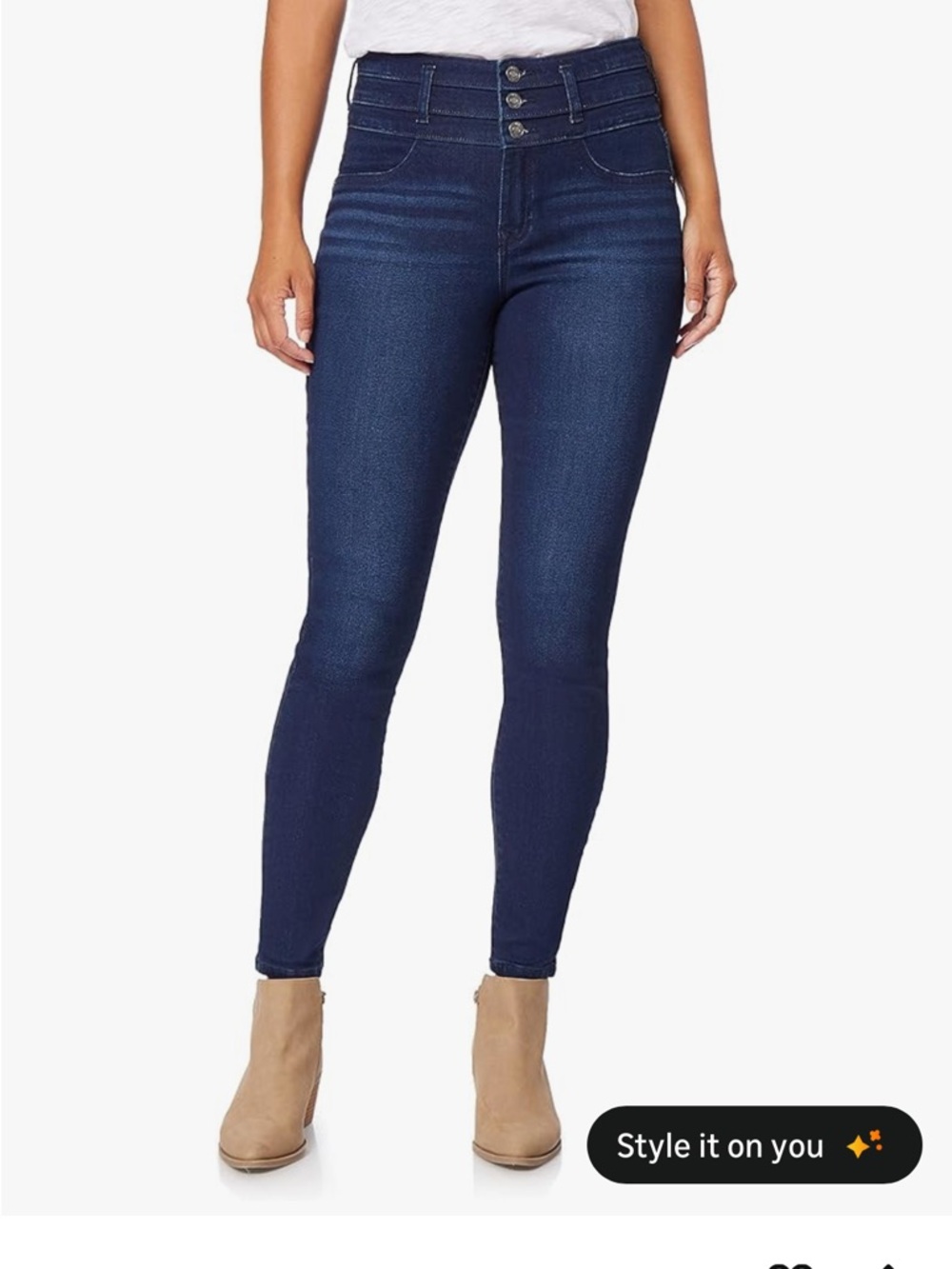 Angels Forever Young Size 12 High-Rise Dark Blue Skinny Jeans